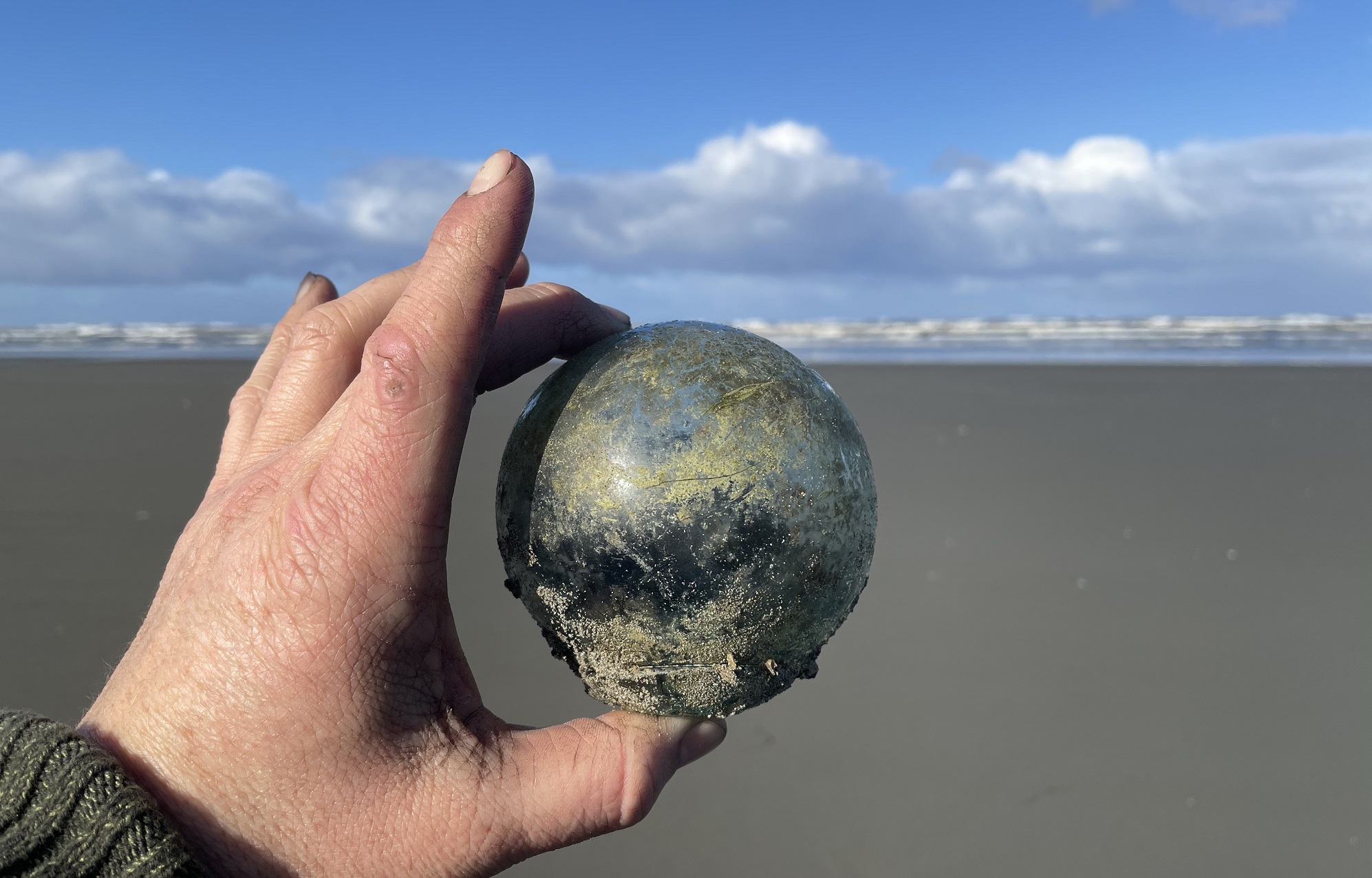Authentic Glass Float On Seabrook's Beach