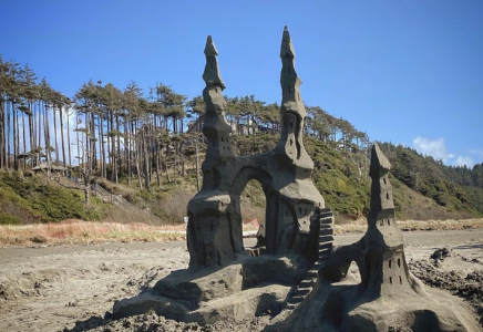 Sandcastle Building On Seabrook's Beach