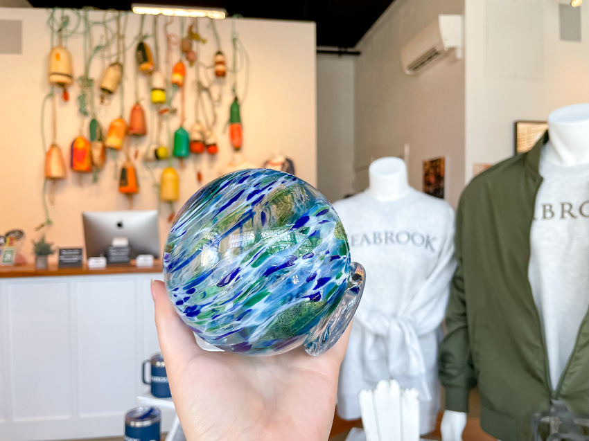 Glass floats at Tides in Seabrook!