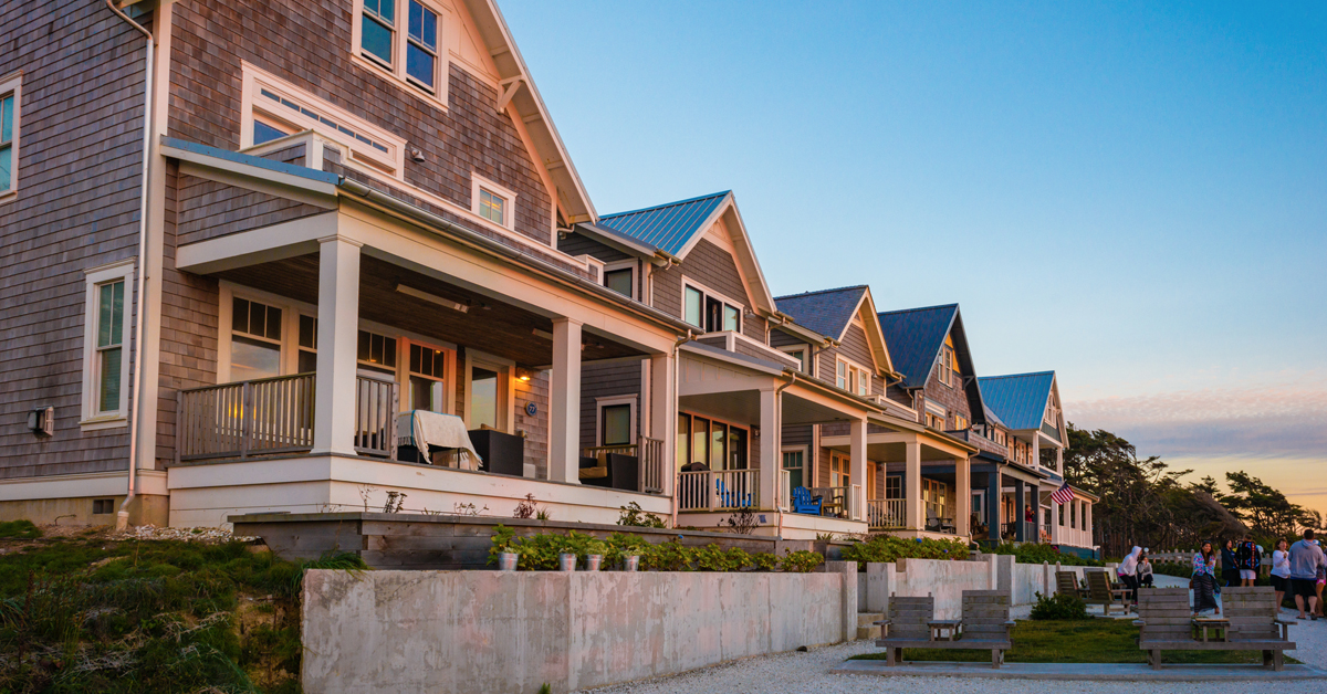 A Row Of Beach Homes at Seabrook