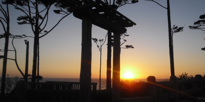 Seabrook's iconic Arbor as the sun goes down