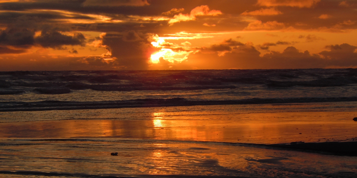 The clouds create a unique sunset at Seabrook