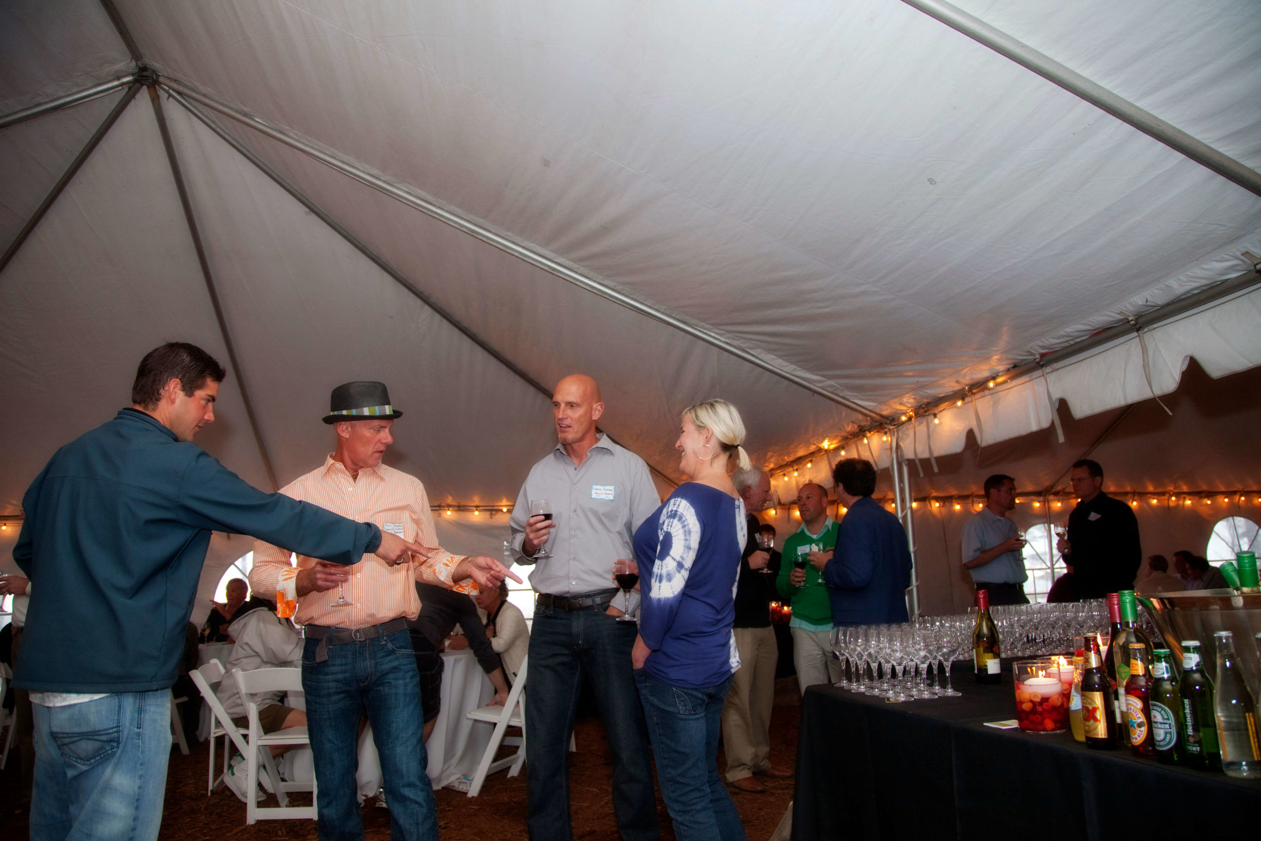 Group enjoying Seabrook's Tented Event Space