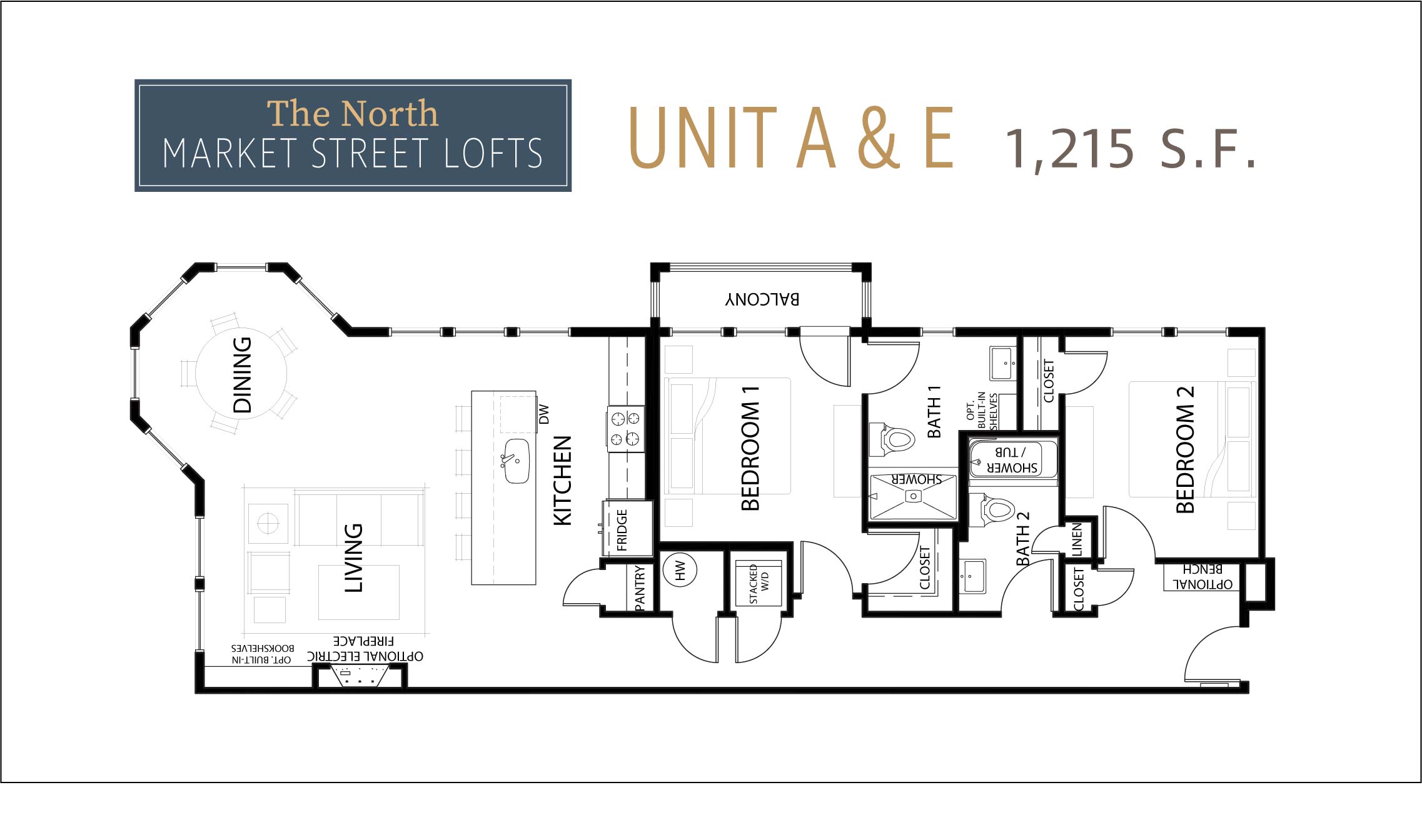 Unit A & E Loft Floor Plans