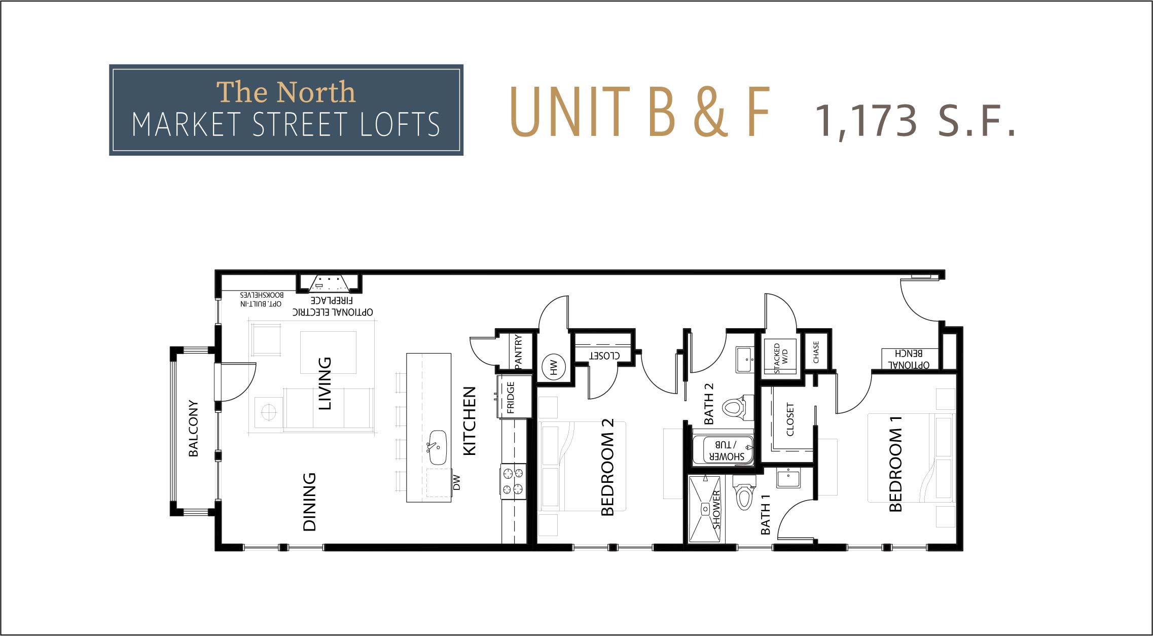 Unit B & F Loft Floor Plans