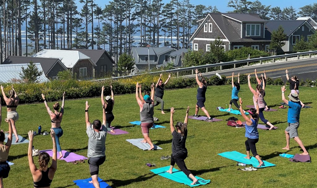 Summer Yoga In Kucera Park In Seabrook, WA