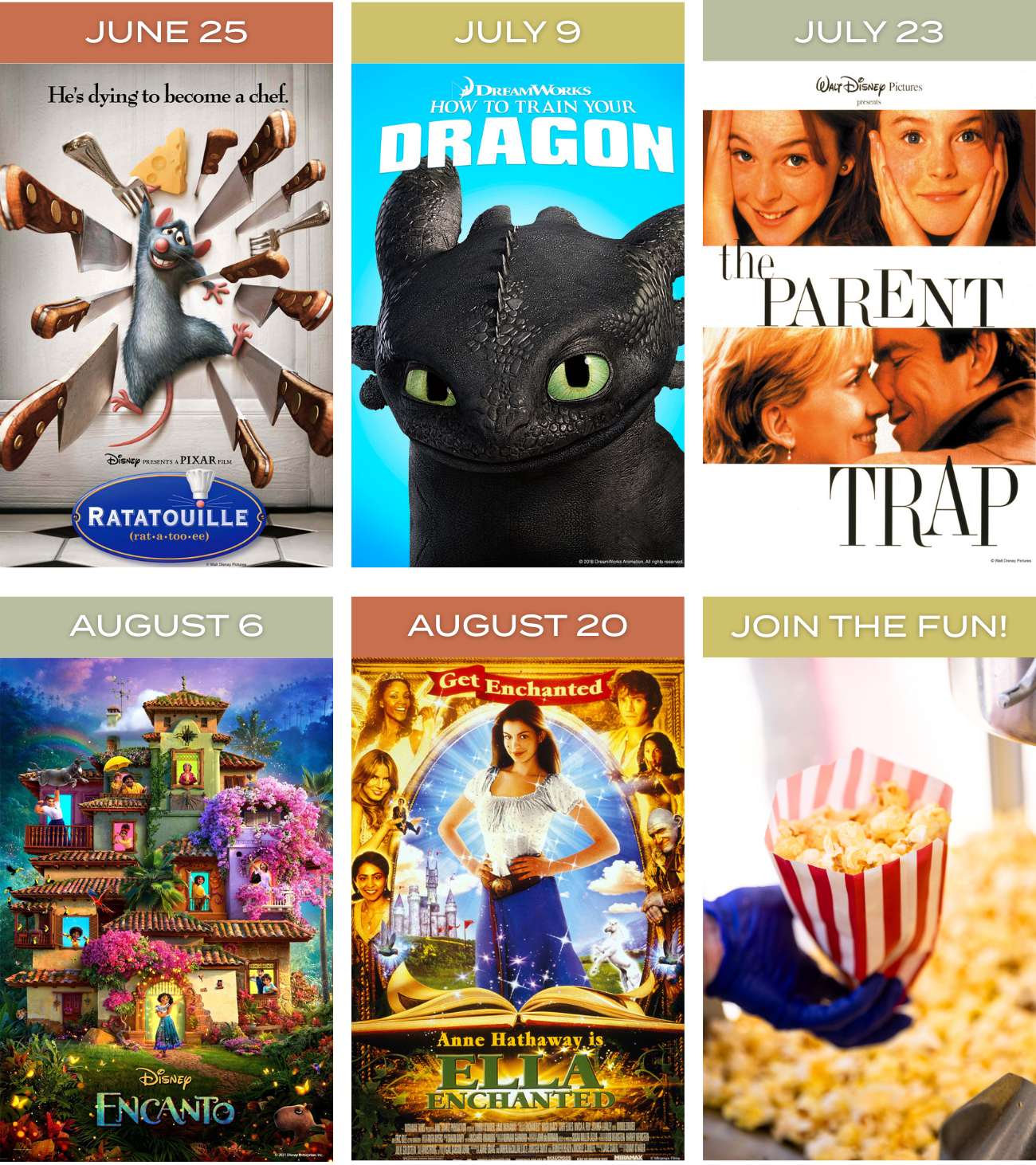 Popcorn and PJs Movie Nights