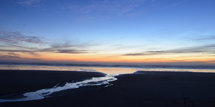 The Pacific Ocean after sunset