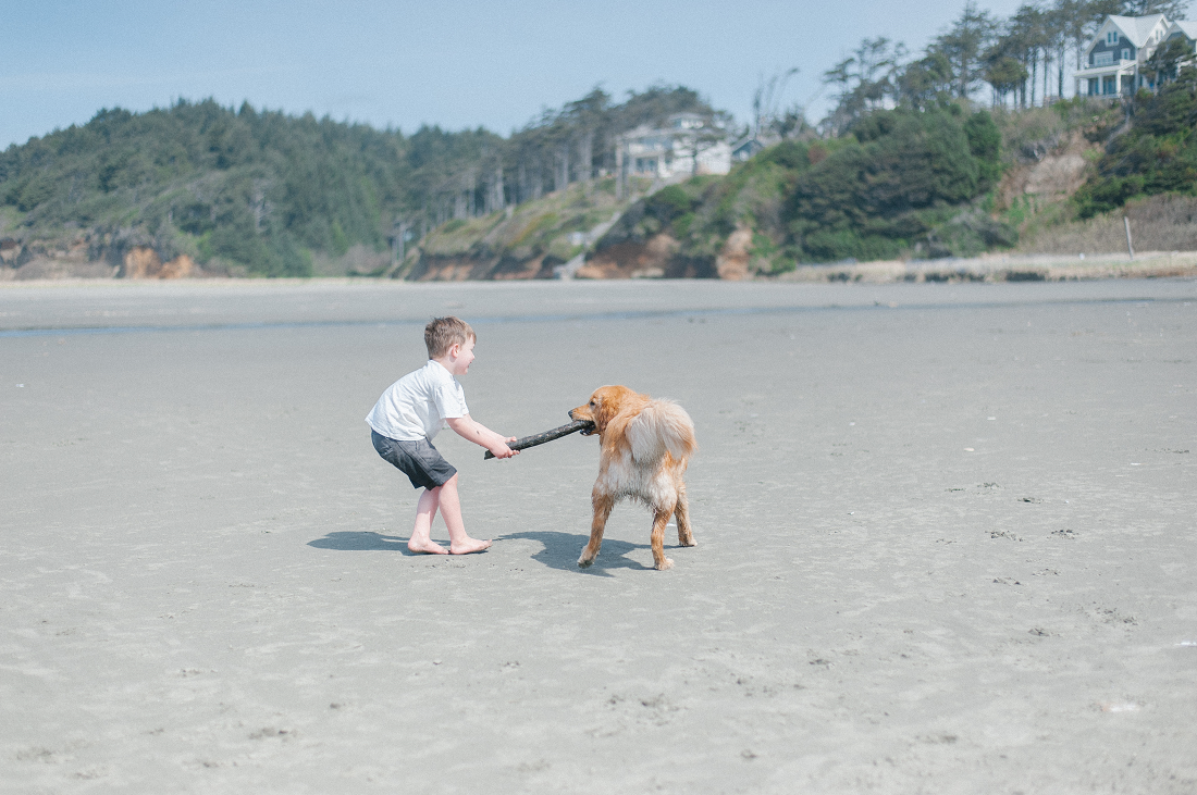 Four-legged friends and kids love the beach at Seabrook! Photo by Dae Planner